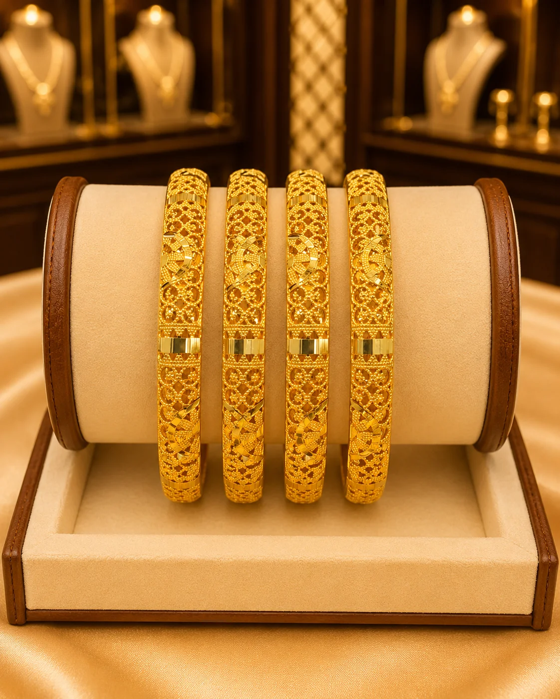 Heritage Filigree Gold Bangle