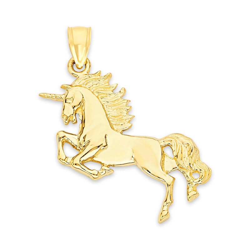 Majestic Unicorn Gold Pendant